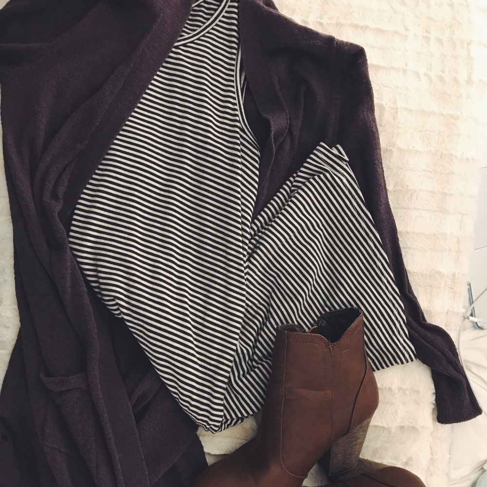 Mossimo Black and White Striped Tanktop Dress